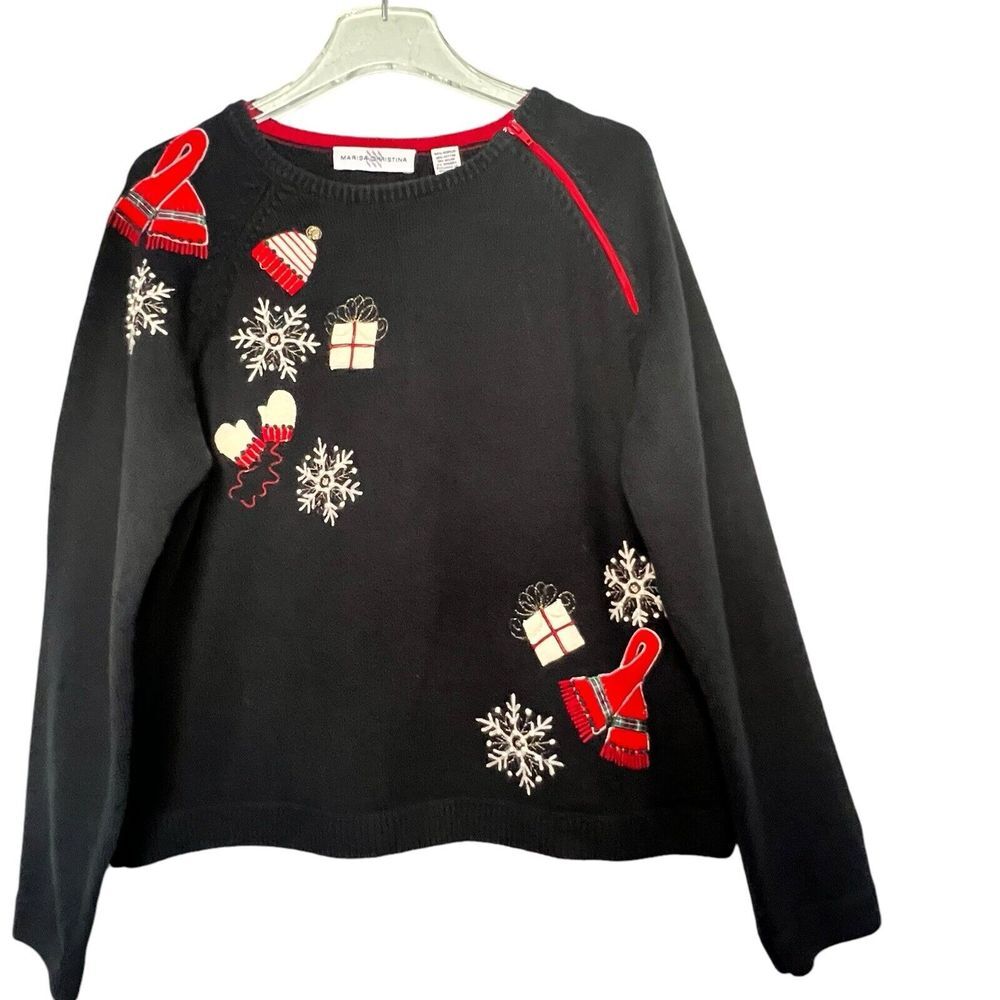 Marisa Christina Ladies‎ Size XL Christmas Pullover Sweater Holiday Cozy Family